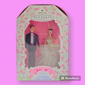 Vintage 1997 Hallmark Keepsake Wedding Day Barbie & Ken Ornament
